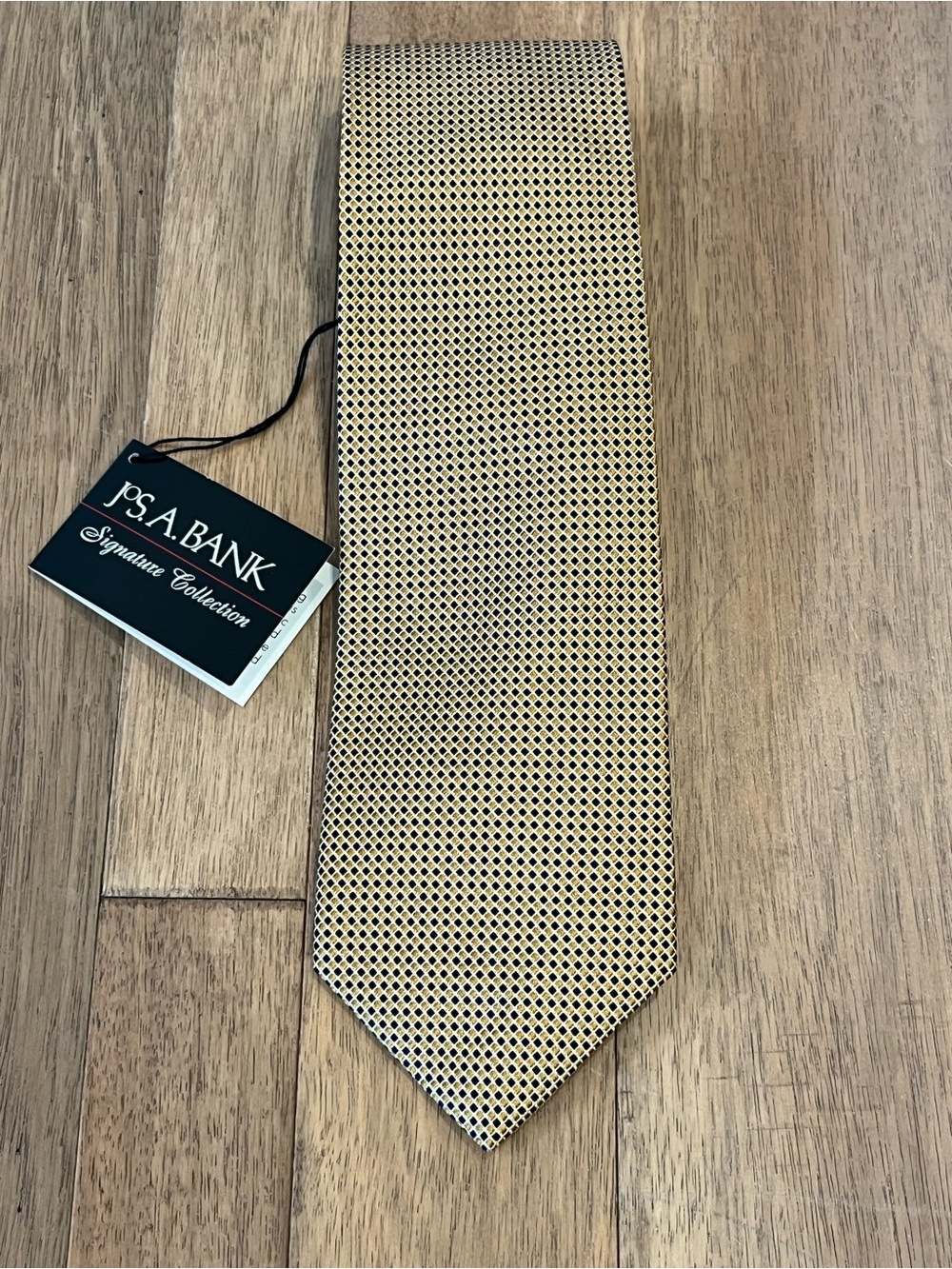 Jos. A. Bank Gold and Black Microdot Men's Tie